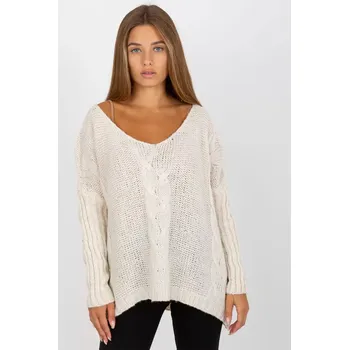 Dámský svetr Dámský svetr Model TW-SW-BI-M903.33X Ecru - Och Bella universal