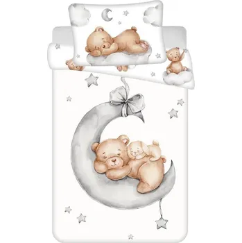 Povlečení JERRY FABRICS Povlečení do postýlky Medvídek Ribbon baby Bavlna, 100/135, 40/60 cm