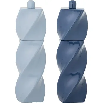 Mlýnek na koření Bloomingville Mlýnek na sůl a pepř Riley Blue – set 2 ks