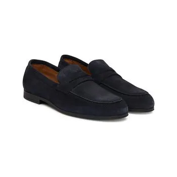 Pánské tenisky Loafersy Tommy Hilfiger Flexible Slim Suede Loafer FM0FM05745 Modrá 45