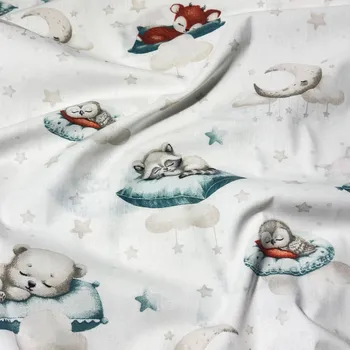 Bavlněné látky, metráž Dobrý Spánek na Bílém