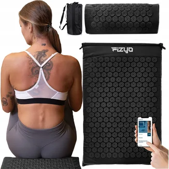 IP kamera Akupresurní podložka Fizyo sada černá s polštářem 66x42x2 cm