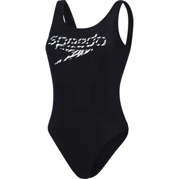 Dámské plavky N423 Plavky Speedo LOGO DEEP U-BK HI LEG 36