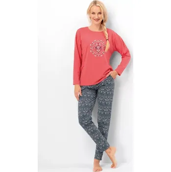 DÁMSKÉ PYŽAMO LNS 703 B25 námořnická modř-červená L