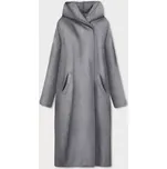 Dlouhý šedý přehoz přes oblečení s kapucí (B6010-9) odstíny šedé L (40)