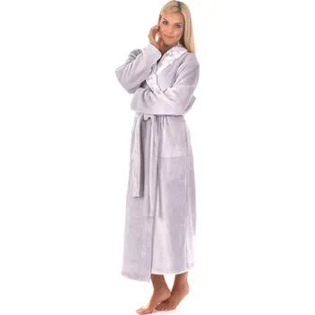 Dámský župan Dámský župan Flora 2556 jednobarevný dove grey - Vestis XXL