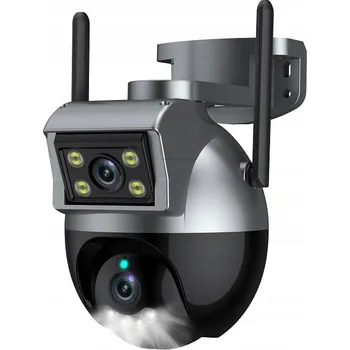 Bezpečnostní kamera DVOJITÁ VENKOVNÍ OTOČNÁ KAMERA 4 MPX TUYA SMART V POLŠTINĚ IP WIFI