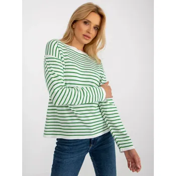 Dámský svetr Dámský svetr LC SW 6006 .22 bílé a zelené - FPrice jedna velikost