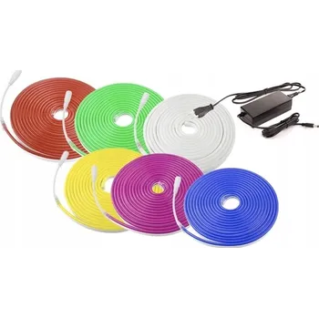 LED páska NEON LED FLEX ZELENÝ 5m 12V SET + NAPÁJECÍ ZDROJ