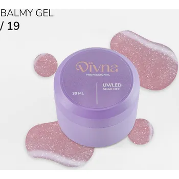 Lak na nehty DIVNA Balmy Gel 19 gel se třpytkami s konzistencí báze 30 ml na nehty