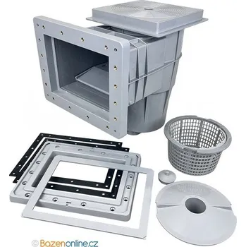 Skimmer ABS do fólie standard, otvor 207x137 mm, světle šedý