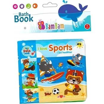Hračka pro nejmenší Knížka do koupele Zvířátka Sport