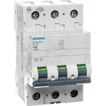 Jistič Jistič 3-pólový C 40A 6kA AC Siemens
