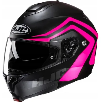 Helma na motorku VYKLÁPĚCÍ PŘILBA HJC C91N NEPOS ČERNÁ/PINK S