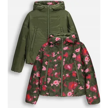 Dívčí oblečení Dívčí přechodová bunda khaki, oboustranná bunda 158 Coccodrillo ZC4