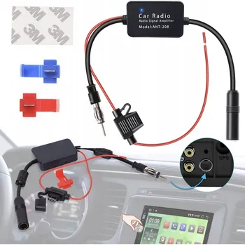 Anténní zesilovač ANTÉNNÍ ZESILOVAČ RADIOSIGNÁLU AM FM RÁDIO 12V 25DB 80-108 MHz