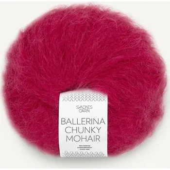 Příze Hrubá mohérová příze Ballerina Chunky 4255 třešňová Sandnes Garn