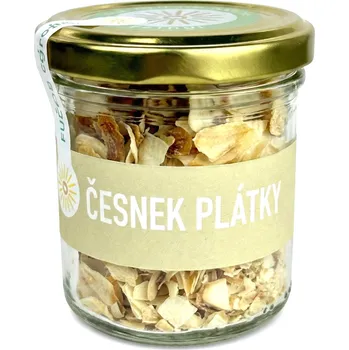 Koření inutea Česnek kuchyňský plátky – 50 g ve skle - kořenka 165ml