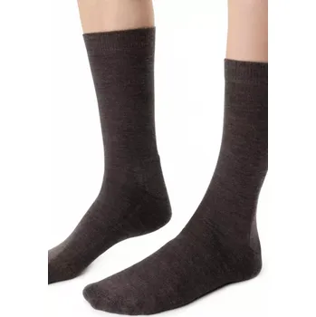 DÁMSKÉ POLOPONOŽKY Z MERINO VLNY 130 BRONZOVÁ MELANŽE 35-37