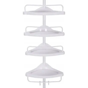 Koupelnový nábytek Teleskopická Polička do Koupelny, Bílá, 4 Police A