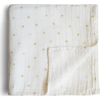 Zavinovačka MUSHIE Organická mušelínová Zavinovačka 120x120 korun