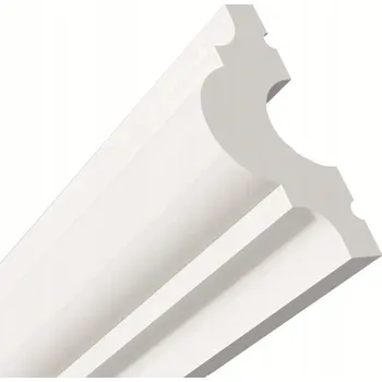 Obraz DEKORATIVNÍ STĚNOVÁ LIŠTA TVRDÁ BÍLÁ ŠTUKATURA NA ZEĎ, délka 2 m