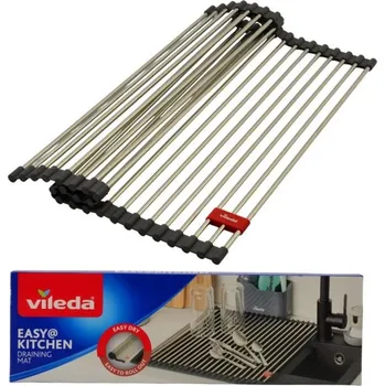 Organizace kuchyně 813000 Odkapávač na nádobí srolovatelná Easy Kitchen 45 x 40 cm VILEDA