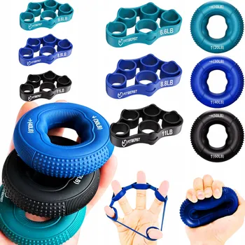 Posilovač prstů a ruky FitBeast sada odporových gum pro rehabilitaci ruky a prstů
