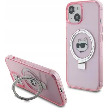 Pouzdro na mobilní telefon Zadní Kryt Karl Lagerfeld pro Apple iPhone 15 růžový