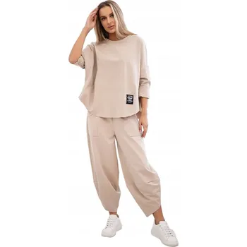 Kesi dámské teplákové soupravy béžová univerzální velikost