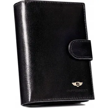Peněženka Peterson pánská peněženka z pravé kůže černá - muž