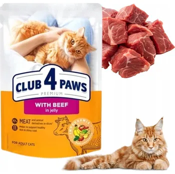 Krmivo pro kočku Pro Kočky Krmivo Club 4 Paws Hovězí v želé 85g