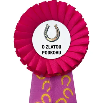 Kokarda jednořadá PODKOVA, průměr 8 cm