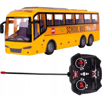 RC model auta Městský školní autobus RC ovládaný s ovladačem Žlutý Auto LED Stator Z985