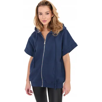 Dámská mikina Rozepínací Mikina Dámská Zateplená s kapucí Krátký Rukáv