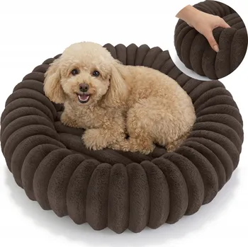 Pelíšek pro psa PELÍŠEK PRO KOČKY KULATÉ 60 CM MĚKKÉ OBEPÍNAJÍCÍ KOŽÍŠEK RABBIT