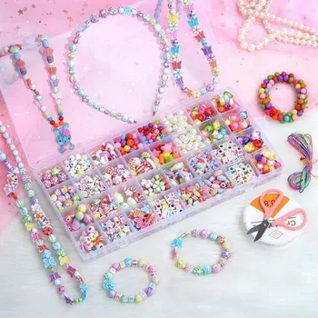 Dětské navlékací korálky Sada korálků na výrobu náramků Owl-Tech