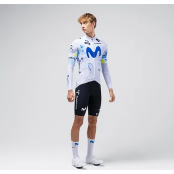 cyklistický dres GOBIK Cyklistický dres s dlouhým rukávem letní - HYDER MOVISTAR TEAM 26 - bílá S