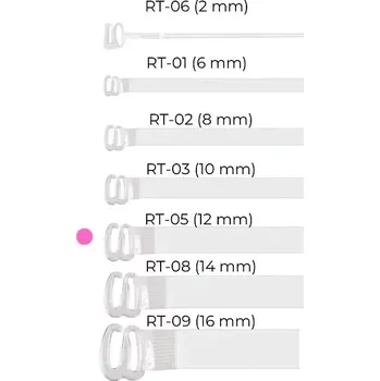 Vložka do podprsenky Silikonová ramínka Julimex RT 05 12mm transparentní 12 mm