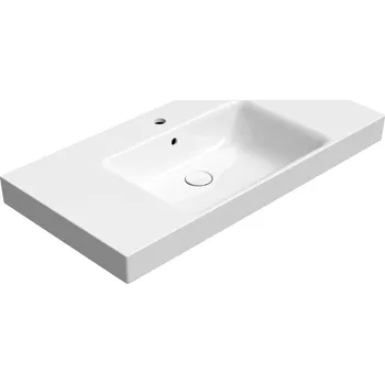 Umyvadlo GSI NUBES keramické umyvadlo 100x50cm, s odkládacími plochami, bílá ExtraGlaze - 9651111