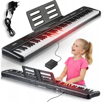 DIGITÁLNÍ PIANO EDUKATIVNÍ 88 KLÁVES PODSVÍCENÉ KLÁVESY PRO VÝUKU MP3
