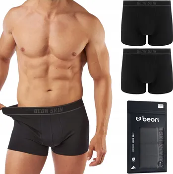 Pánské spodní prádlo PÁNSKÉ BOXERKY BAVLNĚNÉ PREMIUM BAVLNA ČESANÁ VÍCEBALENÍ SADA 2x - S