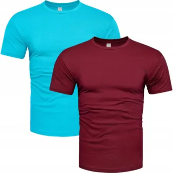 Pánské tričko 2-balení prémiových pánských triček tričko bordó/modré XL