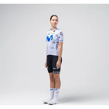 cyklistický dres GOBIK Cyklistický dres s krátkým rukávem - ODYSSEY MOVISTAR TEAM 26 - bílá/modrá