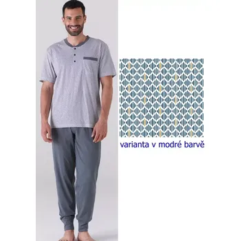 Pánské pyžamo KARELPIU KC6184 M šedá