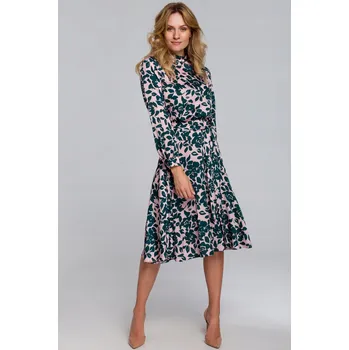 Dámské šaty Klasické midi koktejlové šaty Makover , velikost S