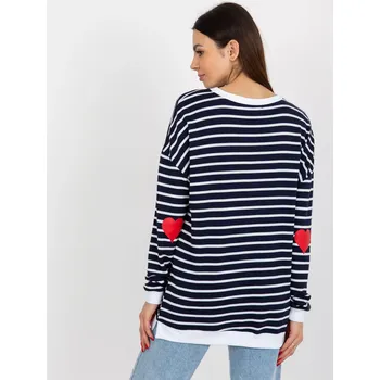 Dámská mikina Dámská mikina LO BL LK 236 .27X bílá a tmavě modrá - FPrice S/M