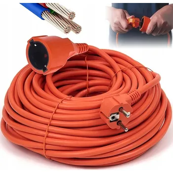 Napájecí kabel Bedee jednoduchý Prodlužovací Kabel do zahrady 30 m, 1 ks , oranžová