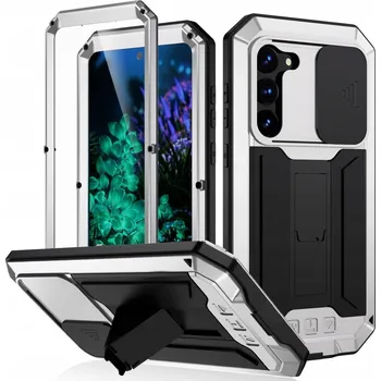 Pouzdro na mobilní telefon PANCÉŘOVÉ POUZDRO + SKLO PRO SAMSUNG GALAXY S23+ PLUS, R-JUST CAMSHIELD CASE