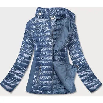 Modrá dámská lesklá bunda (7210-305) odstíny modré 46